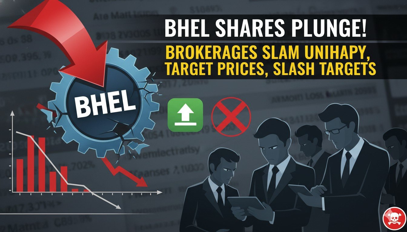BHEL स्टॉक प्राइस में गिरावट दर्शाता चार्ट