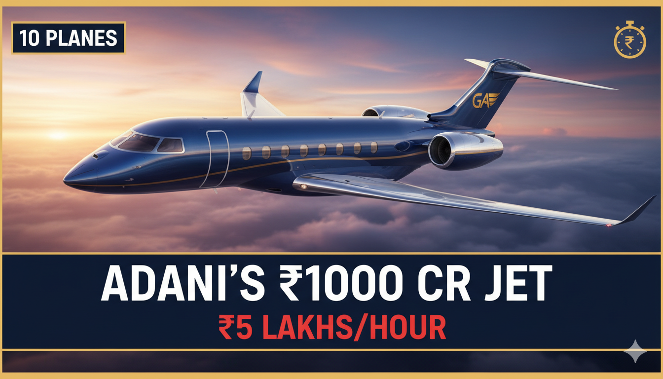 गौतम अदाणी का 1000 करोड़ रुपये वाला Boeing 737-Max 8 BBJ प्राइवेट जेट, अहमदाबाद एयरपोर्ट पर लैंडिंग करते हुए।