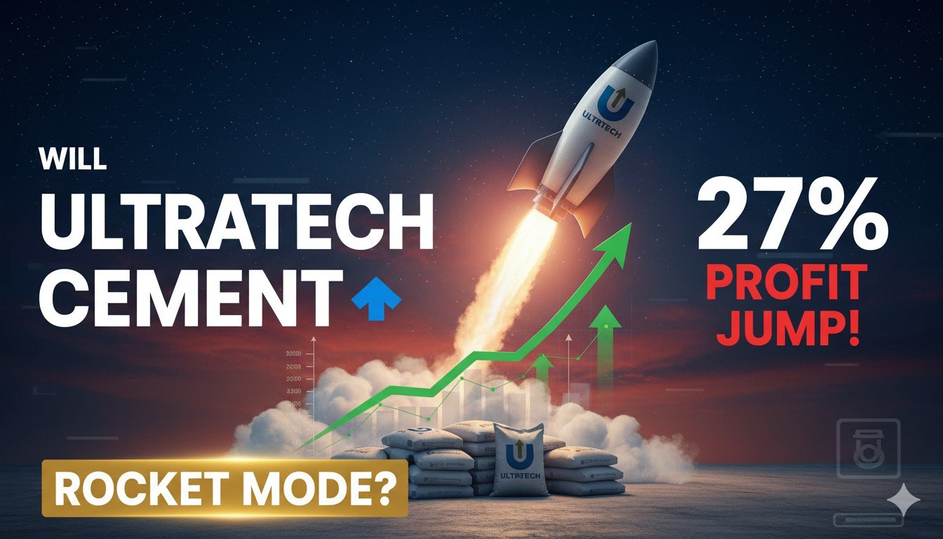 अल्ट्राटेक सीमेंट का Q3 मुनाफा ग्राफ और शेयर प्राइस चार्ट