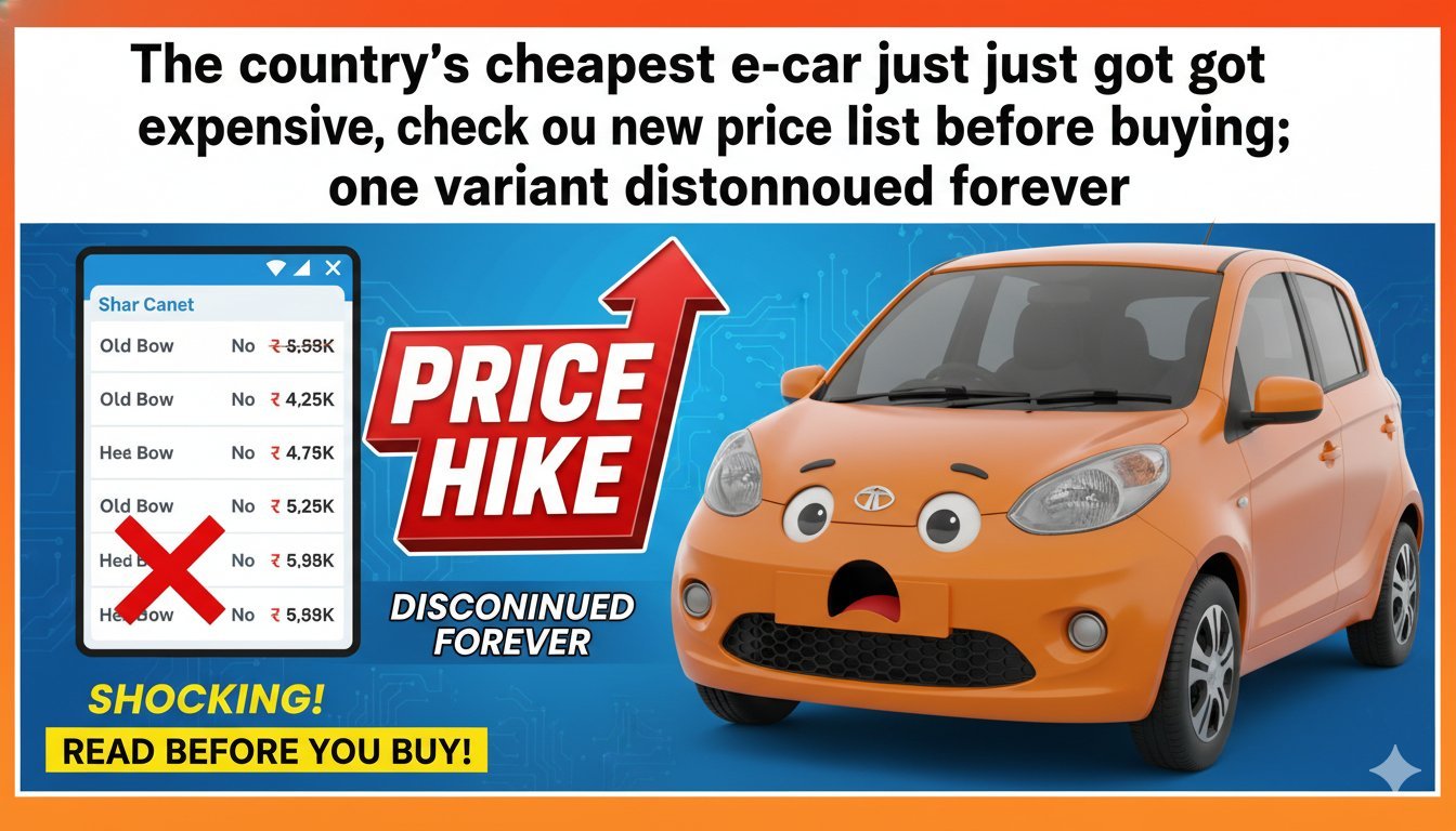 टाटा टियागो ईवी की नई प्राइस लिस्ट दिखाती इमेज