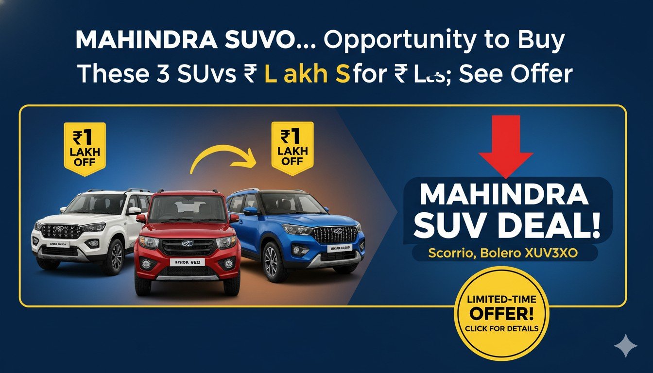 महिंद्रा Scorpio, Bolero और XUV 3XO SUV पर स्पेशल डिस्काउंट ऑफर्स की इमेज
