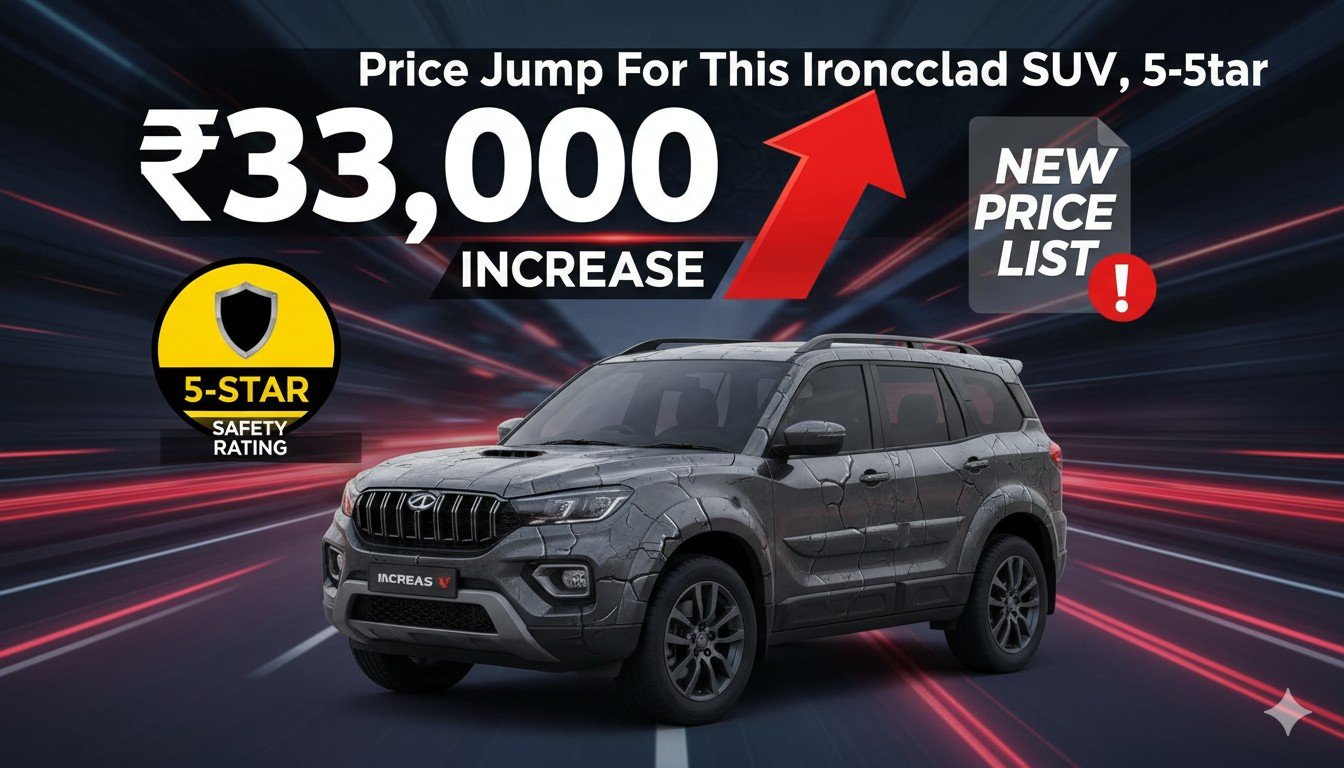 महिंद्रा थार ROXX SUV का फ्रंट व्यू, ब्लैक कलर में ऑफ-रोड पोज में