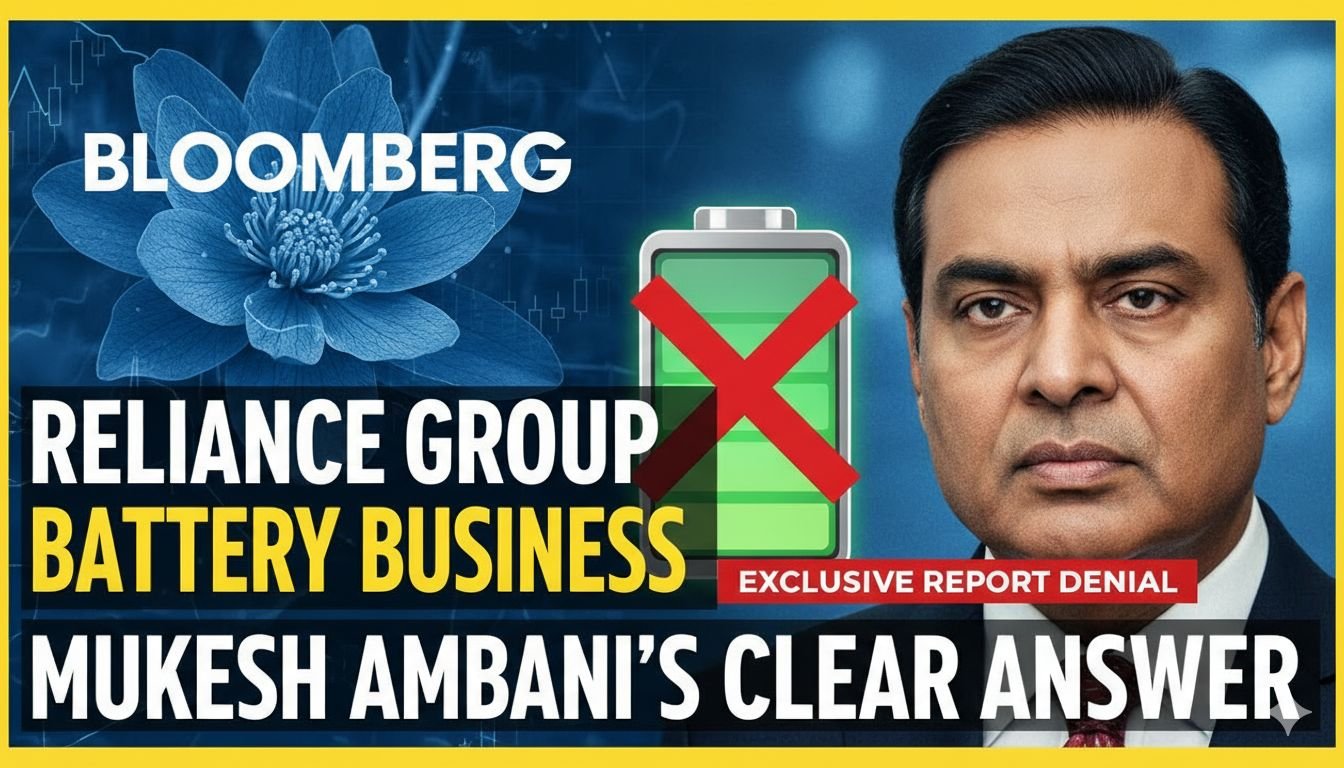 मुकेश अंबानी रिलायंस बैटरी प्रोजेक्ट पर चर्चा करते हुए