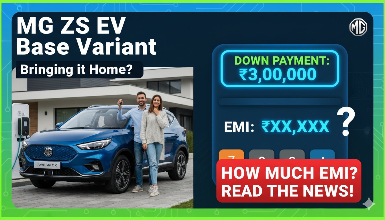 MG ZS EV बेस वेरिएंट Executive मॉडल की फ्रंट व्यू, इलेक्ट्रिक SUV