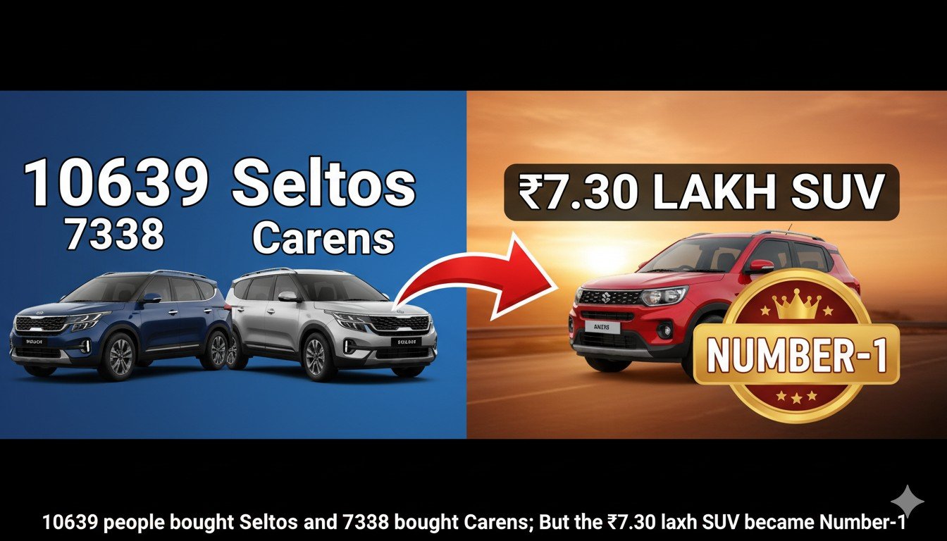 Tata Punch SUV parked on road with city background, India's top selling SUV in January 2026