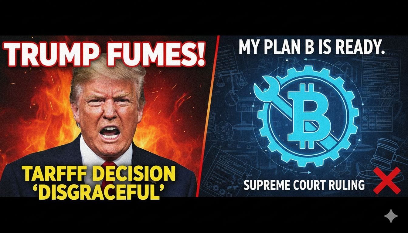 अमेरिकी राष्ट्रपति डोनाल्ड ट्रंप सुप्रीम कोर्ट के टैरिफ फैसले पर प्रतिक्रिया देते हुए
