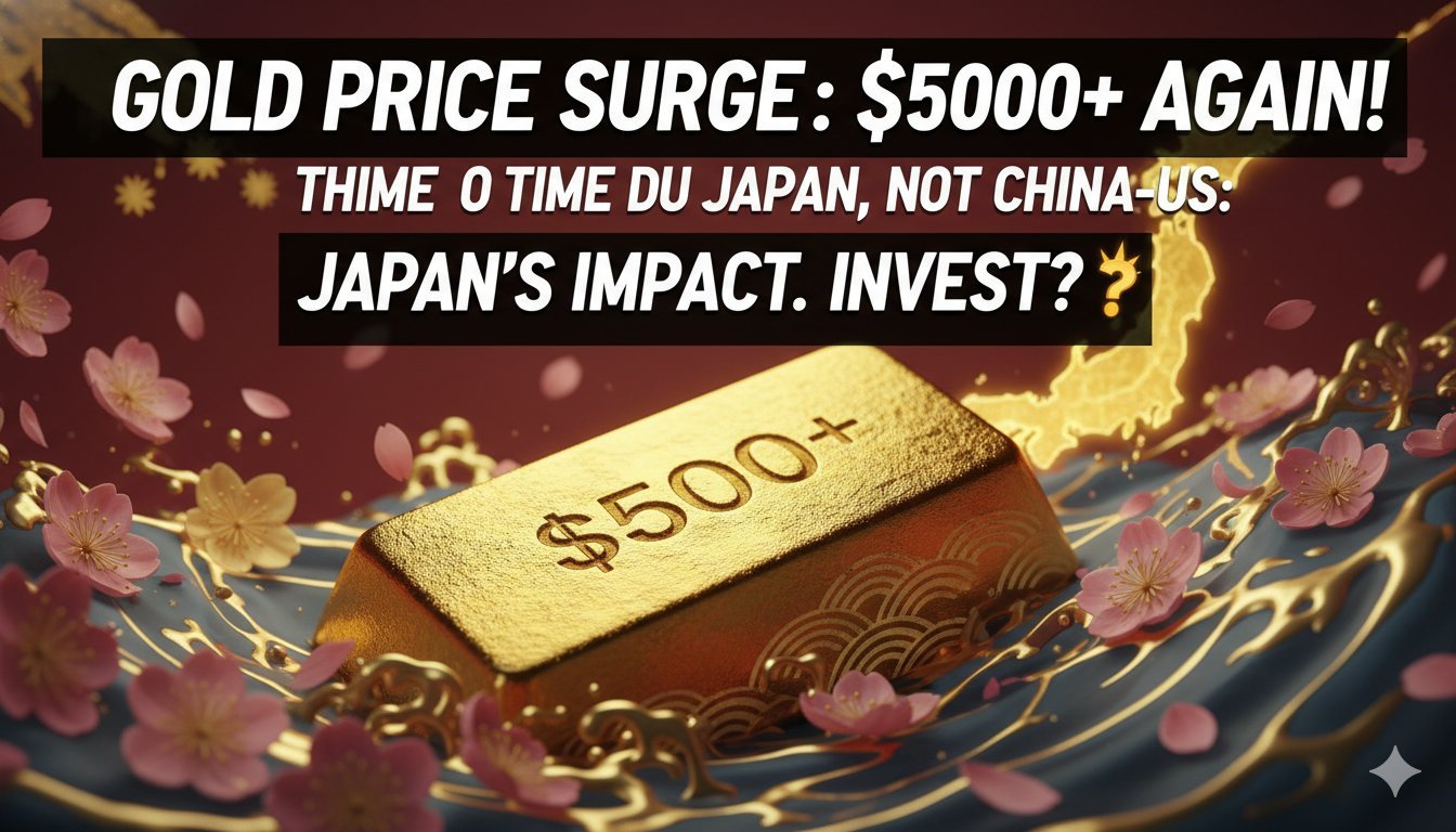 अंतरराष्ट्रीय सोने की कीमत 5000 डॉलर पार, जापान येन मजबूती से तेजी का ग्राफ दिखाता हुआ