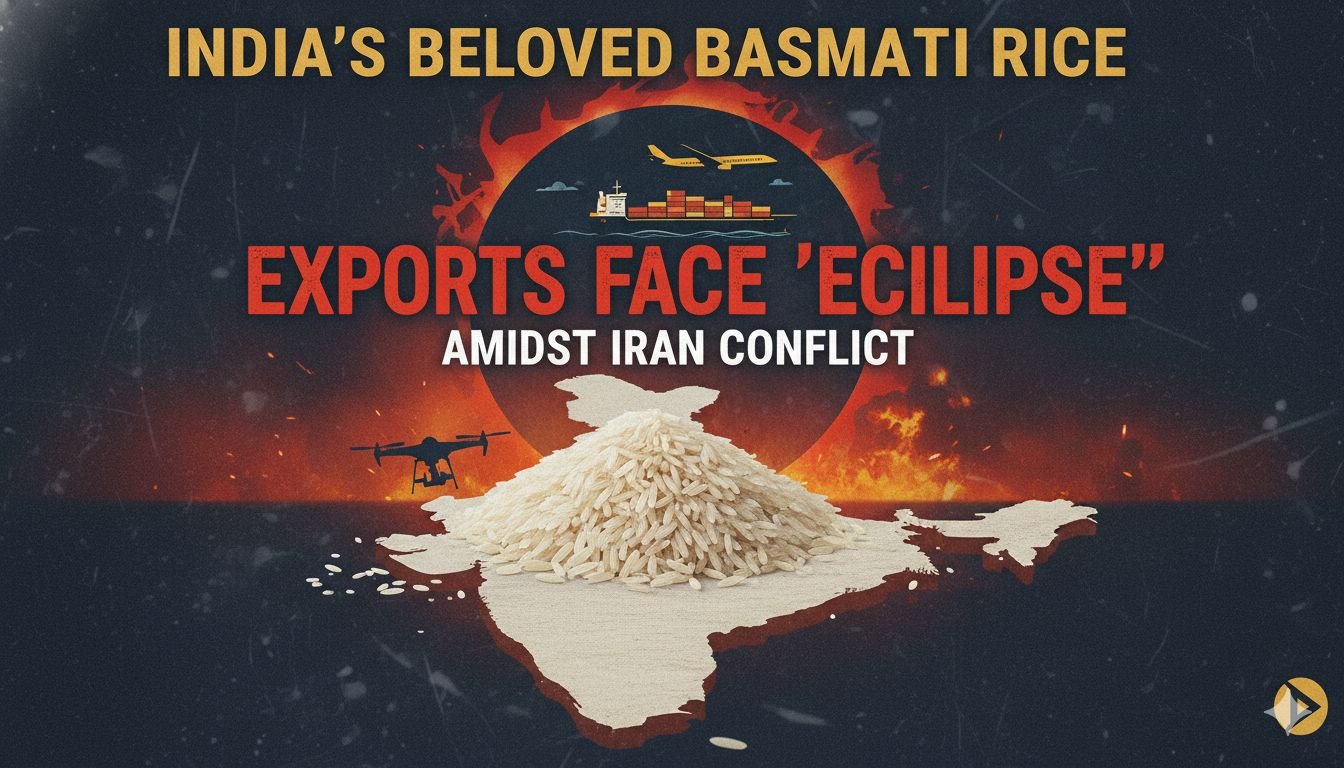 ईरान युद्ध के कारण भारत के बासमती चावल निर्यात पर संकट, बंदरगाह पर अटका चावल का गोदाम