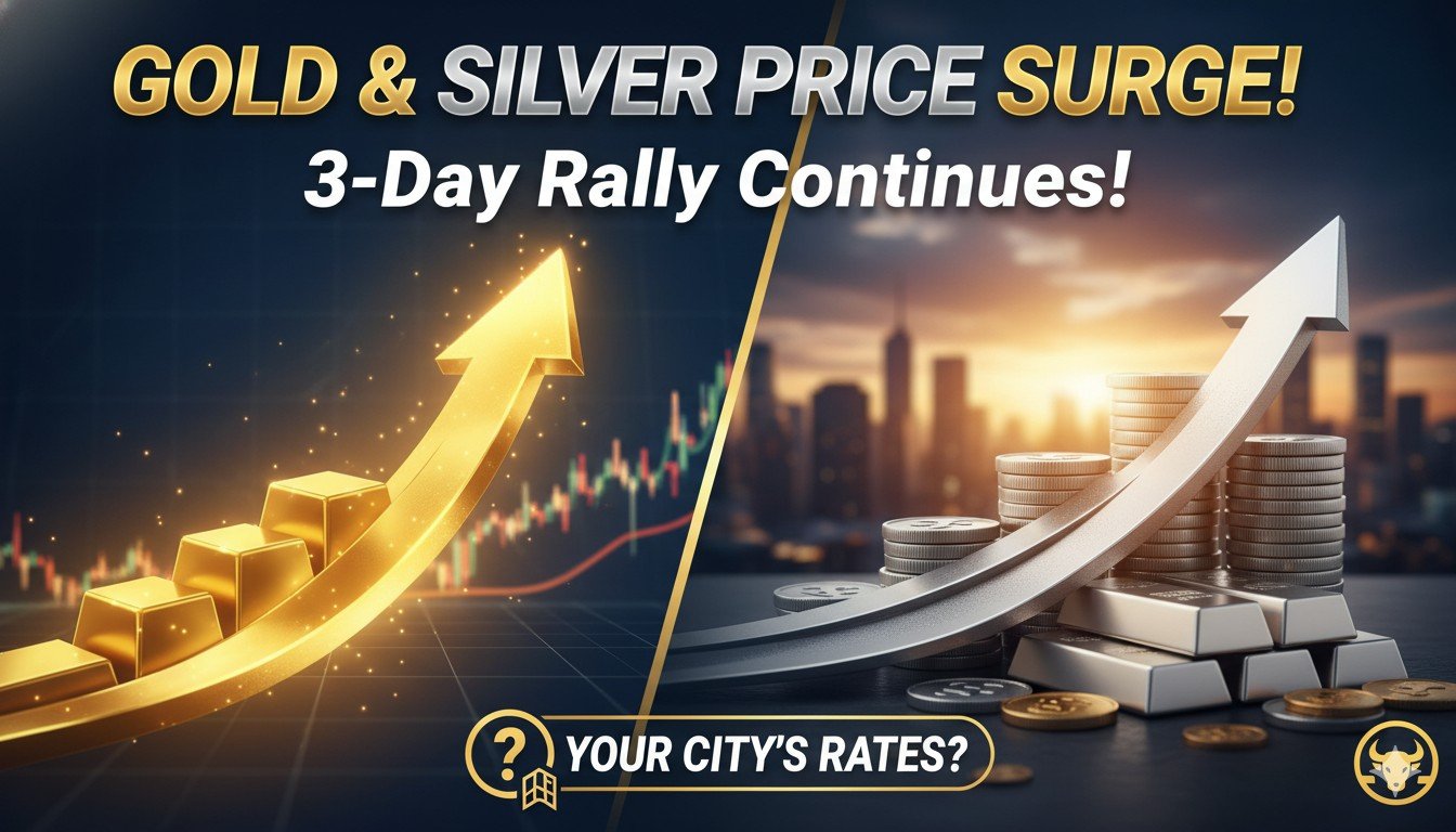 आज के सोने और चांदी के भाव दिखाता ग्राफ, MCX पर तेजी के साथ 24 कैरेट गोल्ड और सिल्वर प्राइस इंडिया